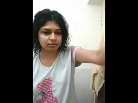 A young and lovely Desi girl records her own intimate video