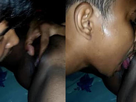 Desi girlfriend indulges in pussy licking