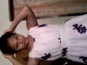 Watch a stunning Indian nurse strip down to her lingerie in a solo video