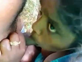 Rural beauty performs oral sex and displays her intimate parts