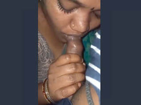 Indian wife performs a sensual oral sex act