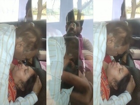 Experienced couple has passionate sex in the backseat of a car