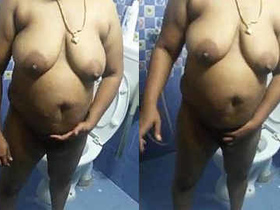 Chennai's hottest auntie strips and baths naked