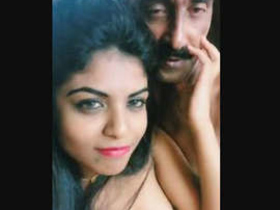 Indian girl pleasuring herself with her boyfriend's father's help