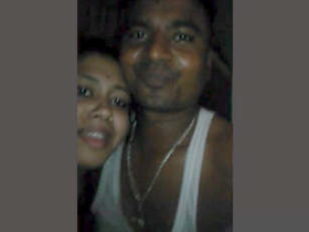 Couple from the village in nighttime video