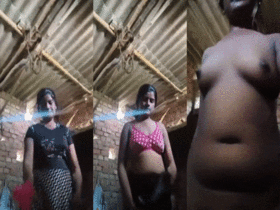 Tamil girl's sensual striptease in a video