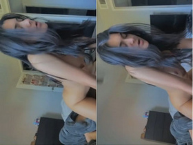 Indian girl Packy enjoys a wild threesome with her lover