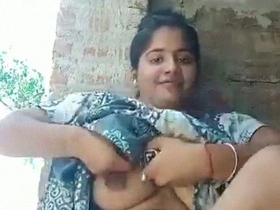 Indian girl in village flaunts her natural body