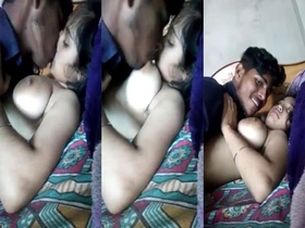 Busty teen with big boobs gets her pussy licked and fucked in MMS video