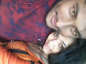 Desi enjoys outdoor kissing with a sexy collage lover