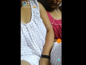 Sensual Indian housewife in lesbian erotica performance
