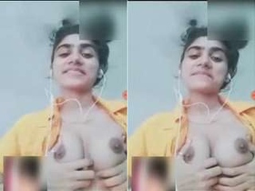 Exclusive video of cute Indian girl exposing her breasts and vagina