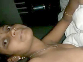 Cute Indian girlfriend and her lover in bedroom