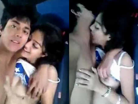 Leaked MMS of Desi lovers having sex in a car with audio
