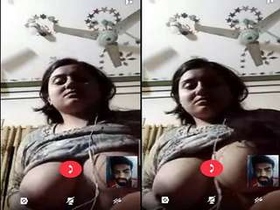 Exclusive video of a busty girl on a video call