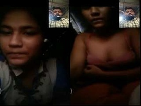 Exclusive video of a sexy Indian girl in a video call