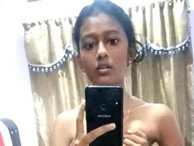 Indian teenager indulges in solo play with nude selfies
