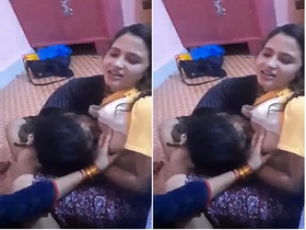 Exclusive video of young Indian lesbians sucking boobs