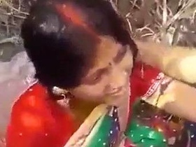 Desi couple enjoys outdoor sex in homemade video