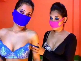 Sensual Indian twins explore their lesbian desires in a film