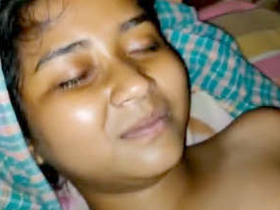 Indian Assame girl enjoys natural sex with creampie