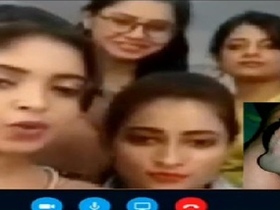 Horny girls get naughty on Skype with big cock