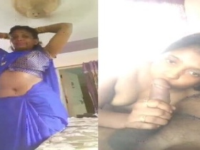 Tamil aunty Chesa gets naughty with her saree in a village sex video