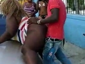 Jamaican couple engages in public sex act