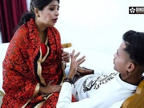 Indian stepmom seduces with big dick in Hindi
