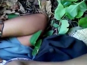 Desi chudai video with a village girl in the wild
