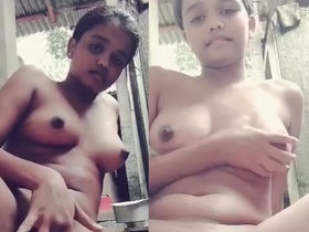 Horny Indian village girl gets fingered