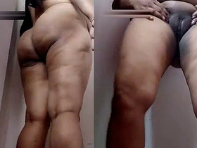 Indian chubby aunt undressing and seducing on camera