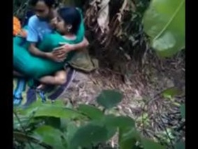 Teen Indian girl strips and gets fucked on a banana farm