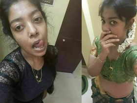 Indian girl with a hungry face and a thirst for pleasure