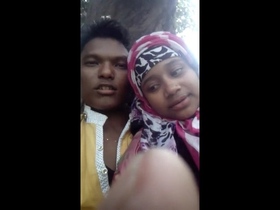 Desi girl's boobs fondled and sucked by her boyfriend in a video clip