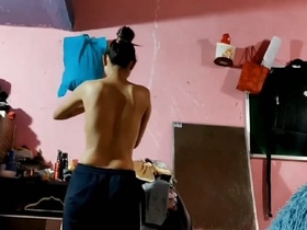 Desi girl gets naked while changing clothes in front of camera