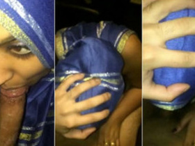 Busty Pakistani girlfriend giving a nice blowjob