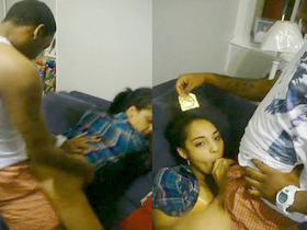 A seductive girl engages in sexual intercourse