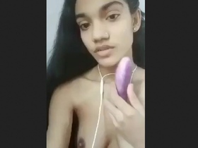 Naughty Indian girl pleasures herself in front of the camera