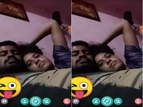 Desi couple enjoys romantic video call with pornographic twist