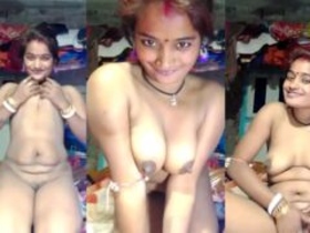 Bangla wife shows off her naked body and masturbates in a solo video
