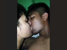 Tamil couple smooching passionately in bed