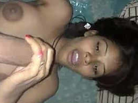 Bhojpuri girl's clear sound and cute face while sucking cock