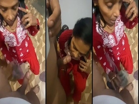 Desi maid gives a steamy blowjob to her employer