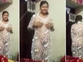 Watch as Indian bhabhi strips and teases in this MMS collection