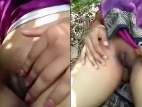 Tamil belle engages in outdoor intimacy
