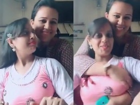 TikTok star's lesbian fun with her friends
