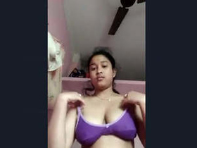 Desi Indian beauty reveals her assets - big breasts and intimate area