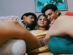 Desi village girl's threesome sex video in HD