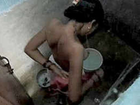 Indian sister's private bath recorded covertly
